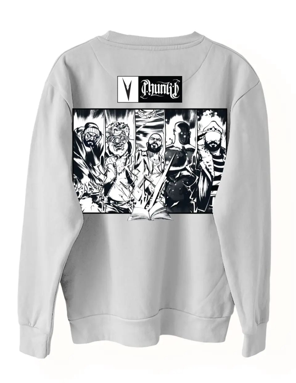 Bluza Premium_Phunk B_Comic pannel cu carte__spate_alb.jpg